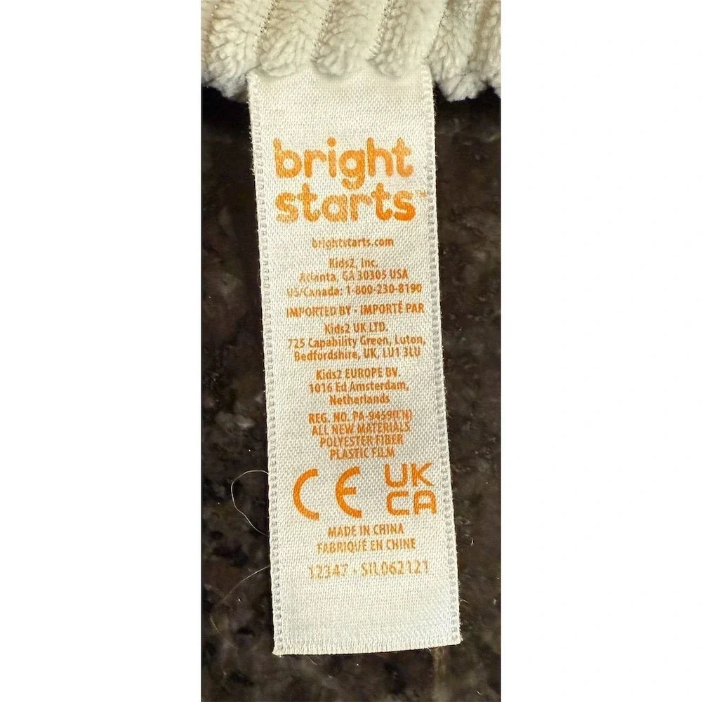Bright Starts Snuggle & Teethe Elephant Plush Teether Toy‎ Infant